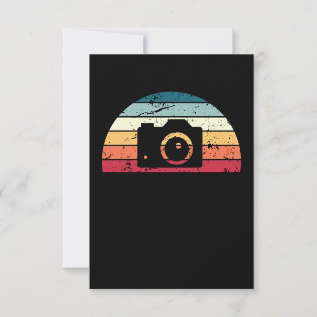Carte De Remerciements Retro Photographie Coucher de soleil Photographe V (Devant)