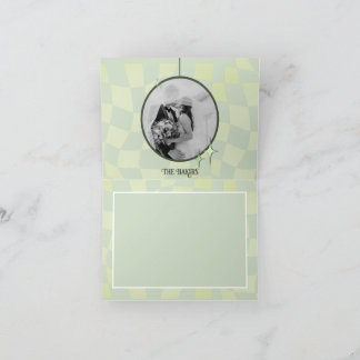 Carte de remerciements Retro Sage Green Mariage