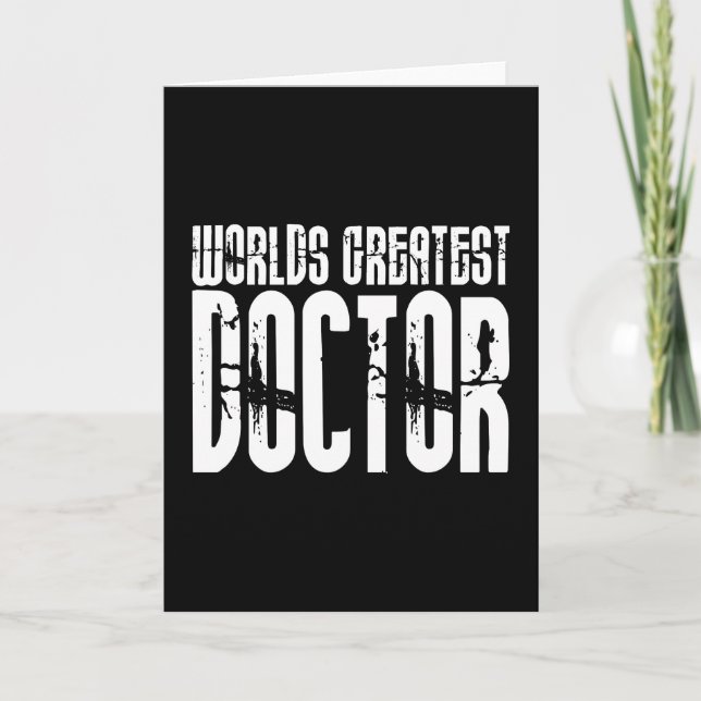 Carte De Remerciements Retro Urban Cool Médecins : Meilleur Docteur au mo (Devant)