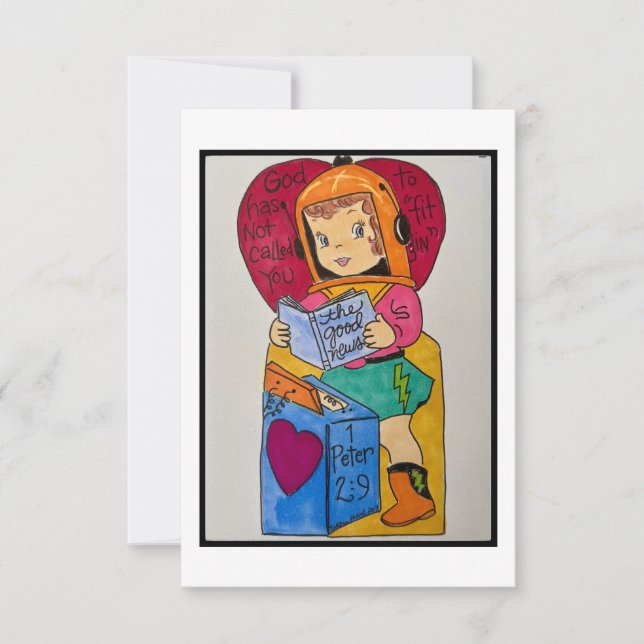 Carte De Remerciements Retro Valentine (Devant)