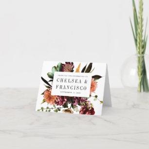 Carte De Remerciements Richesse du Mariage coloré du printemps