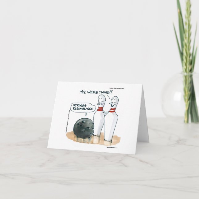 Carte De Remerciements Rick London Cartoons Funny Bowling (Devant)