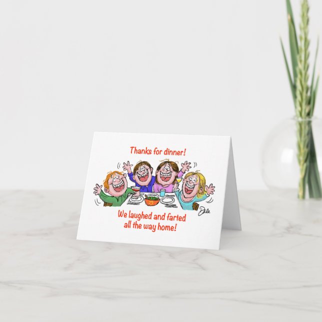 Carte De Remerciements Rire et Farted (Devant)