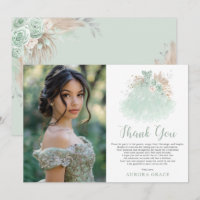 Robe Sage Green Argent Quinceañera Photo Anniversa