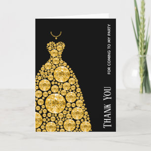 Carte De Remerciements Robes Diamant Glam Gown