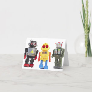 Carte De Remerciements Robots de jouets vintages