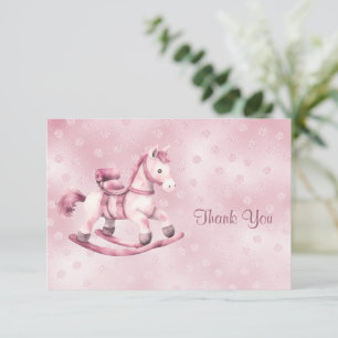 Carte de remerciements rocheuse rose