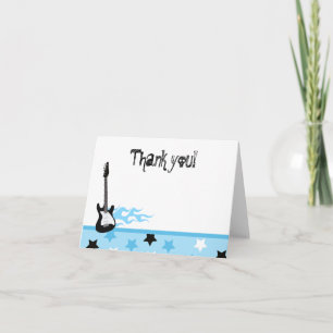 Carte De Remerciements Rock and roll Folded Thank you notes