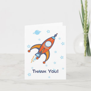 Carte De Remerciements Rocket Thank You Card