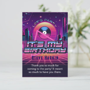 Carte De Remerciements Rockin Vaporwave