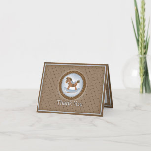 Carte De Remerciements Rocking Horse
