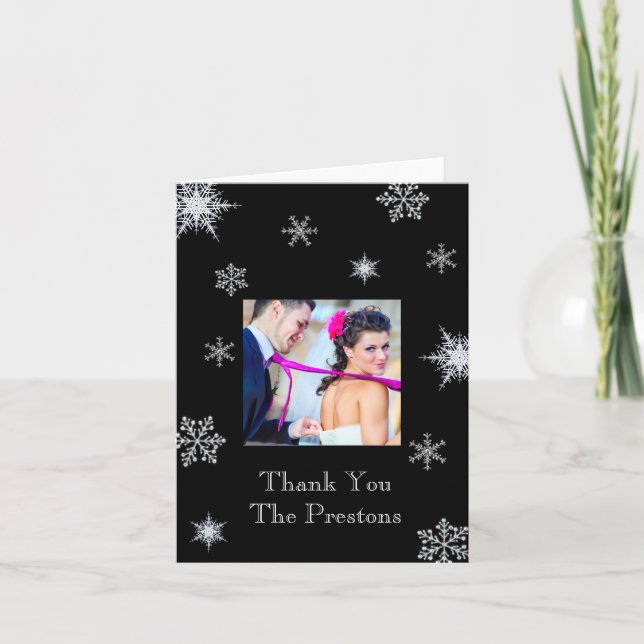 Carte De Remerciements Romance d'hiver (Devant)