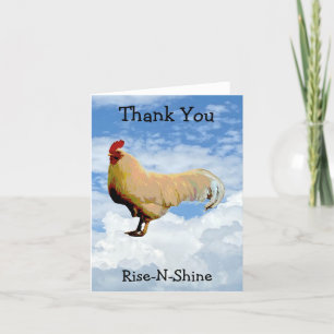 CARTE DE REMERCIEMENTS ROOSTER SKY CLOUDS
