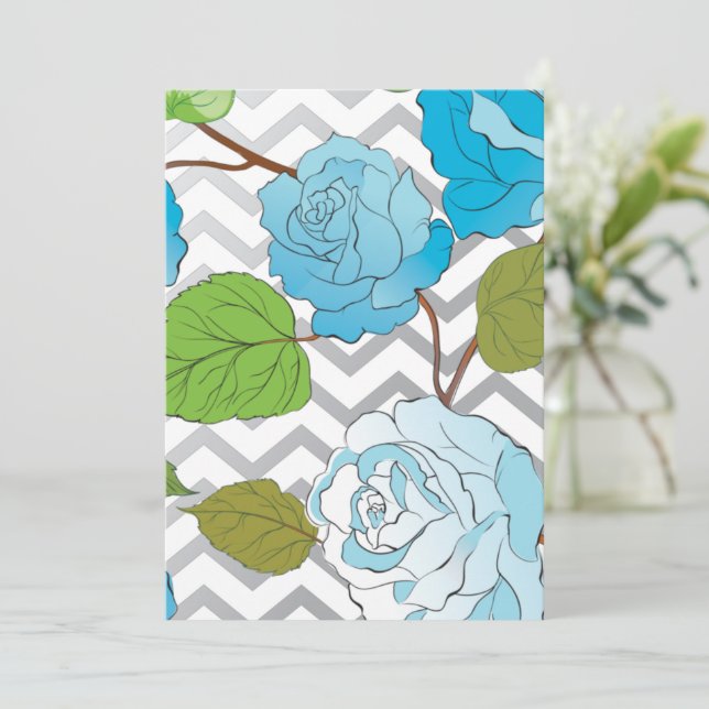 Carte De Remerciements Rose 14 (Debout devant)