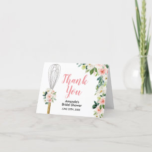 Carte De Remerciements Rose Bientôt Emporté Fête de Mariage Pliée