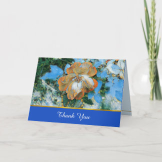 Carte de remerciements rose de perte d'orange