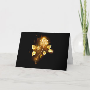 Carte De Remerciements Rose d'or ( rose d'or )