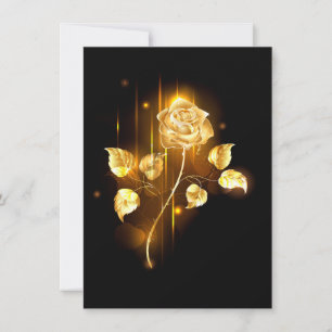 Carte De Remerciements Rose d'or ( rose d'or )