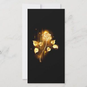 Carte De Remerciements Rose d'or ( rose d'or )