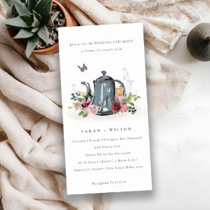 Carte De Remerciements Rose floral mignon mariage invite