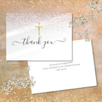 Rose Gold Parties scintillant Gold Crucifix Script