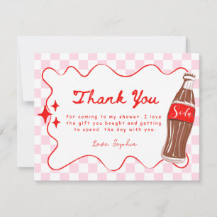 Carte De Remerciements Rose Rouge Elle est Prête à Pop Baby Shower