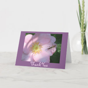 Carte de remerciements Rose sauvage