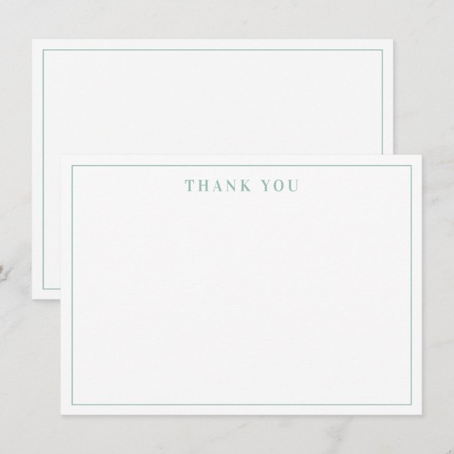 Carte de remerciements rose traditionnel (Devant / Derrière)