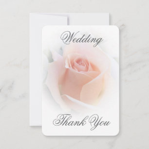 Carte De Remerciements Rosebud rose mariage Peach Peach