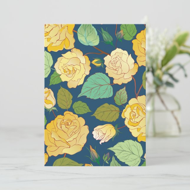CARTE DE REMERCIEMENTS ROSES 2 (Debout devant)
