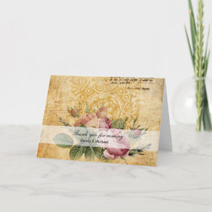 Carte De Remerciements Roses Anciennes