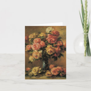 Carte De Remerciements Roses dans un Vase par Pierre Renoir, Mariage