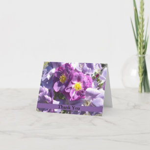 Carte De Remerciements Roses Mauves Élégantes