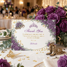 Roses Violettes Occidentales Pays Doré Quinceañera