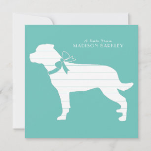 Carte De Remerciements Rottweiler Chien Puppy Rottie