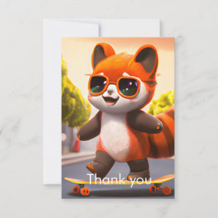 Carte De Remerciements Roues Panda