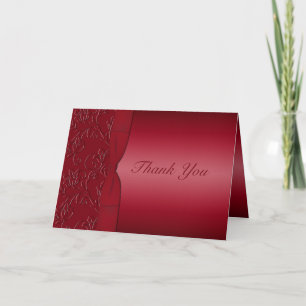 Carte de remerciements rouge riche