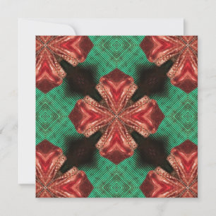 Carte De Remerciements Rouge Satin Bow Green Crisscross conception de rub