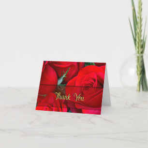 Carte de remerciements rouge vif