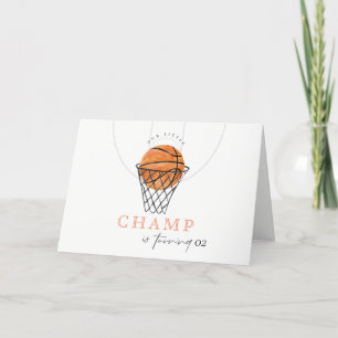 Carte De Remerciements Rouille Notre Petit Champion Basketball Anniversai