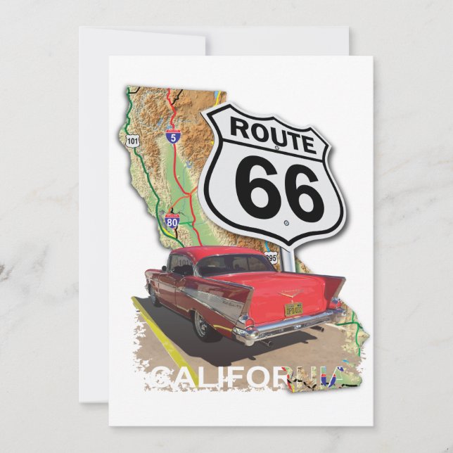Carte De Remerciements Route 66 (Devant)