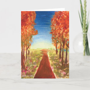Carte De Remerciements Route d'automne - KidsArt pour CHOC