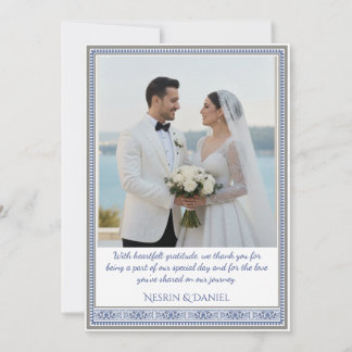 Carte De Remerciements Royal Turkish Wedding Thank You Card