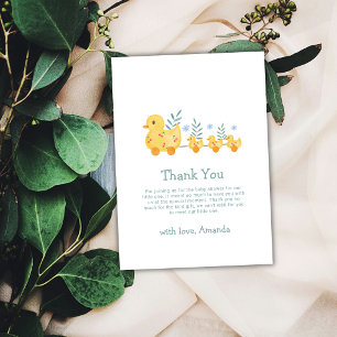 Carte De Remerciements Rub A Dub Dub Cerise Maman Canard Baby Shower