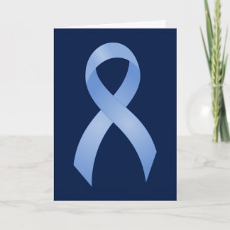 Carte De Remerciements Ruban bleu-clair de cancer de la prostate