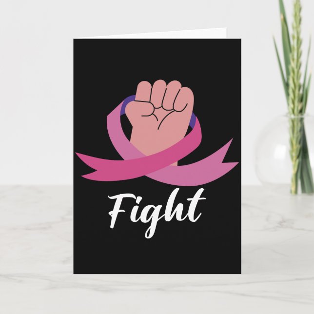 Carte De Remerciements Ruban rose Femmes Sensibilisation au cancer Cancer (Devant)