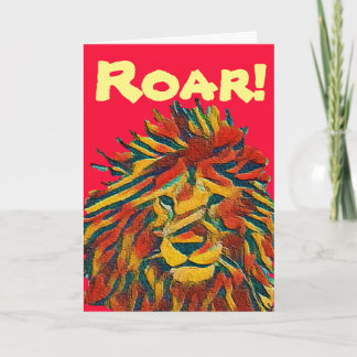 Carte De Remerciements Rugir! Heureux Earthstrong !