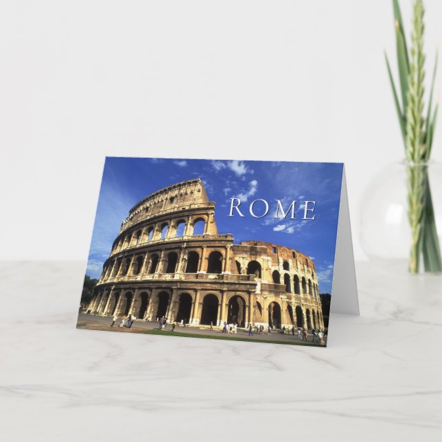 Carte De Remerciements Ruines célèbres du Colisée | Rome Italie (Devant)