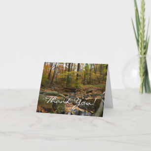 Carte De Remerciements Ruisseau de Fall avec reflet au parc Laurel Hill