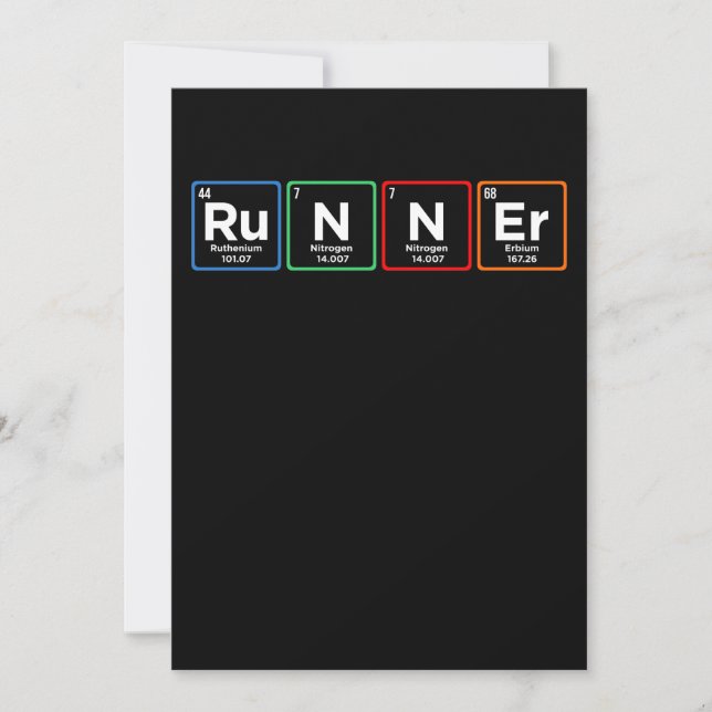 Carte De Remerciements Runner Periodically Half Marathon Running Lover Gr (Devant)